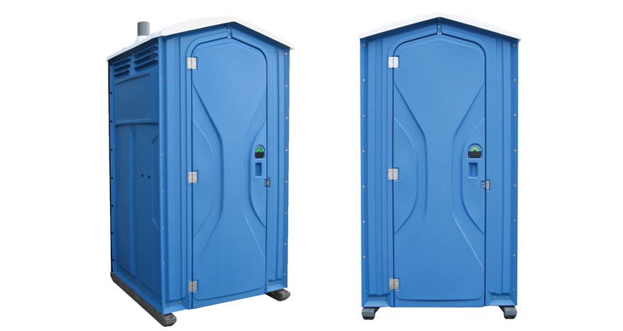 Long-term porta potty units on site in Ann Arbor, Michigan